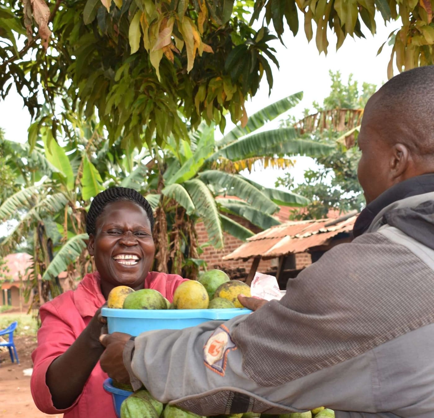Bwezi beim Mango-Verkauf